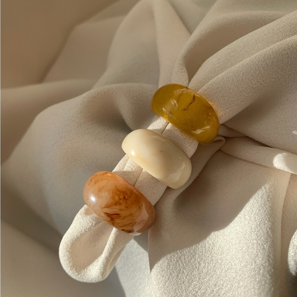 Cream and Tan Jewelry Box